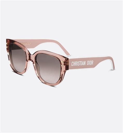 dior brille pink|DiorPacific B2I Transparent Pink Butterfly Sunglasses .